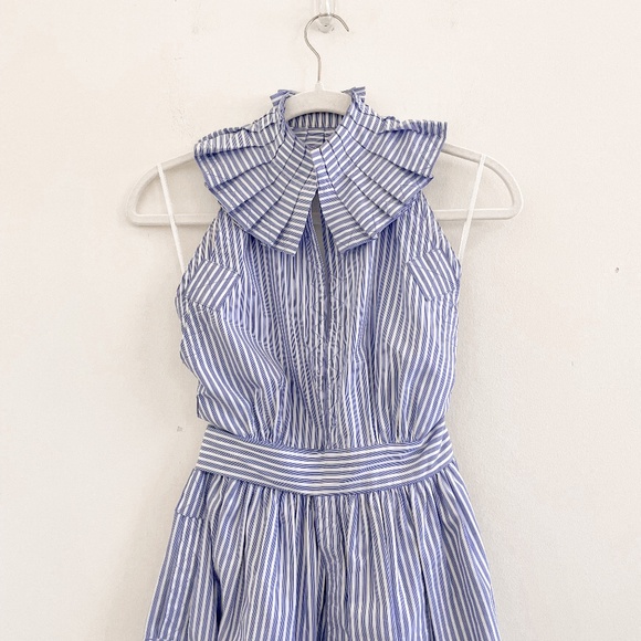 Alexis Briley Striped Tie Waist Halter Mini Dress XS - Picture 7 of 13
